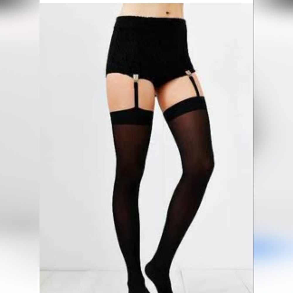 Opaque Garter Belt Stockings